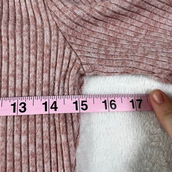 Forever 21 Pink Ribbed Short Sleeve Bodysuit Size Medium - Picture 6 of 9